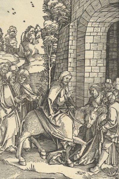 Wejście do Jerozolimy od zwierciadła męki Pana naszego Jezusa Chrystusa, 1507. autorstwa Hans Schäufelein the Elder