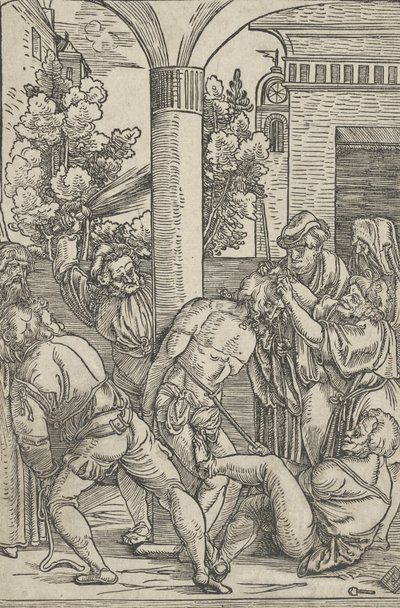 Biczowanie, z Życia Chrystusa, ca. 1511-12. autorstwa Hans Schäufelein the Elder