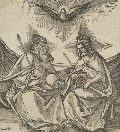 Trójca Przenajświętsza, z Hymmelwagen na kto żyje dobrze..., 1517. autorstwa Hans Schäufelein the Elder