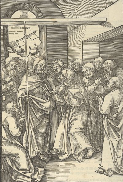 Niedowierzanie Tomasza ze Zwierciadła Męki Pana naszego Jezusa Chrystusa, 1507. autorstwa Hans Schäufelein the Elder