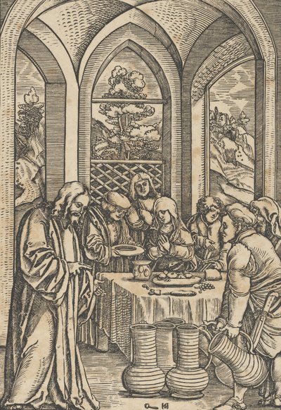 Wesele w Kanie, z Życia Chrystusa, ca. 1511-12. autorstwa Hans Schäufelein the Elder