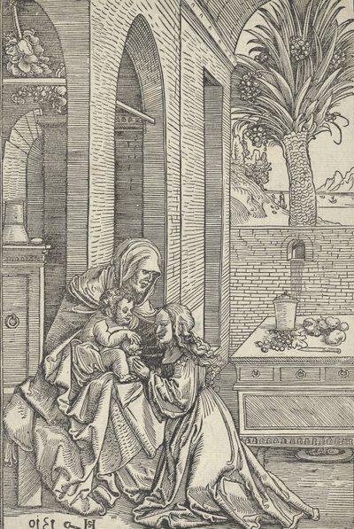 Dziewica z Dzieciątkiem ze św. Anną, 1510. autorstwa Hans Schäufelein the Elder