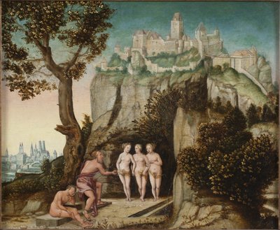 Le jugement de Paris - Sąd Paryski, Schoepfer, Hans Starszy (1505-1570). Olej na drewnie. Wymiar : 32x41 cm. Muzeum Narodowe w Sztokholmie autorstwa Hans Schoepfer