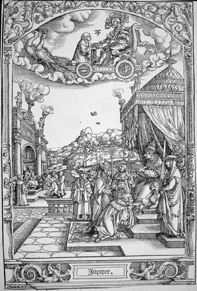 Planeta Jowisz (drzeworyt) autorstwa Hans Sebald (School of) Beham
