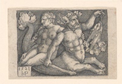 Tryton i nimfa autorstwa Hans Sebald Beham
