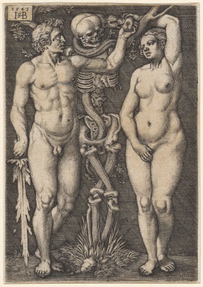 Adam i Ewa, 1543 autorstwa Hans Sebald Beham