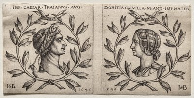 Popiersia cesarza Trajana i Domicji Calvilla autorstwa Hans Sebald Beham