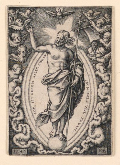 Chrystus na kuli ziemskiej autorstwa Hans Sebald Beham