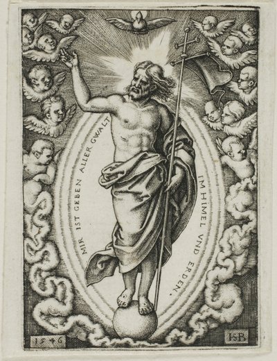 Chrystus na kuli ziemskiej autorstwa Hans Sebald Beham