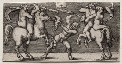Walka Trzech Mężczyzn autorstwa Hans Sebald Beham