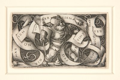 Mały bufon z dużym napisem (Mały bufon) autorstwa Hans Sebald Beham