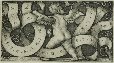 Geniusz z alfabetem autorstwa Hans Sebald Beham
