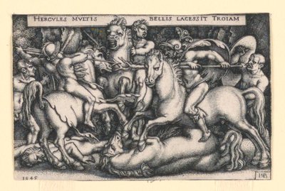 Herkules walczący z trojanami autorstwa Hans Sebald Beham