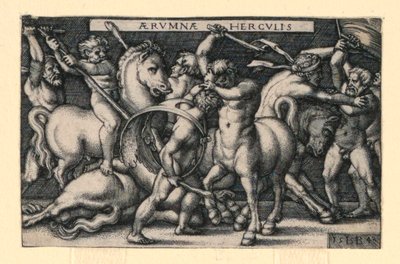 Herkules walczący z centaurami autorstwa Hans Sebald Beham