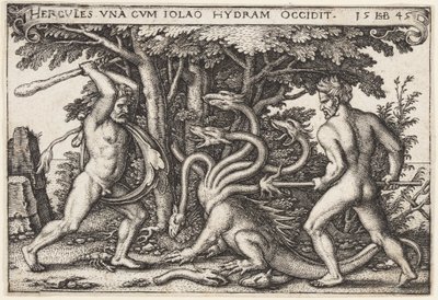 Herkules zabija Hydrę autorstwa Hans Sebald Beham