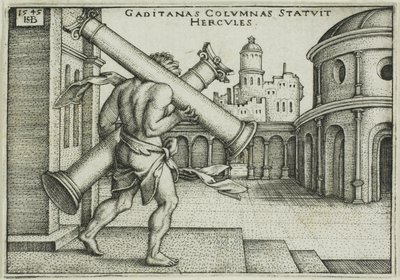 Herkules i kolumny Gazy autorstwa Hans Sebald Beham