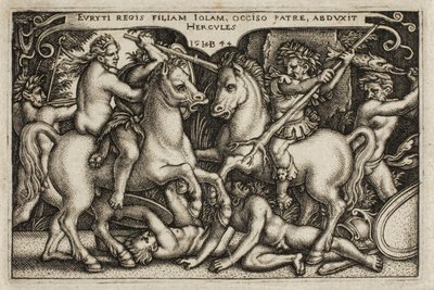 Herkules i Iole, z prac Herkulesa autorstwa Hans Sebald Beham