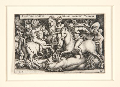 Herkules pokonujący trojanów autorstwa Hans Sebald Beham