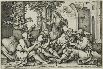Hiob rozmawia ze swoimi przyjaciółmi autorstwa Hans Sebald Beham