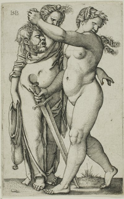 Judyta idąca w lewo i jej sługa autorstwa Hans Sebald Beham