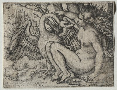 Leda i łabędź autorstwa Hans Sebald Beham