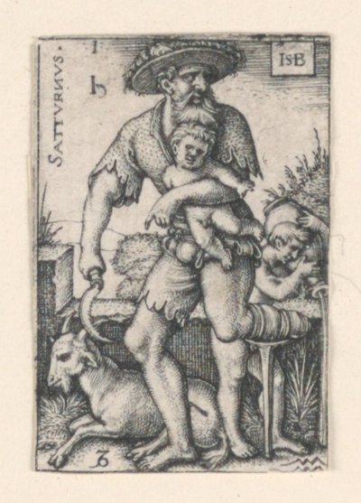 Saturn, z Siedmiu Planet autorstwa Hans Sebald Beham