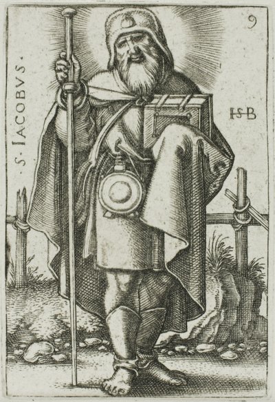 Św. Jakub Major, tablica 9 z Dwunastu Apostołów autorstwa Hans Sebald Beham