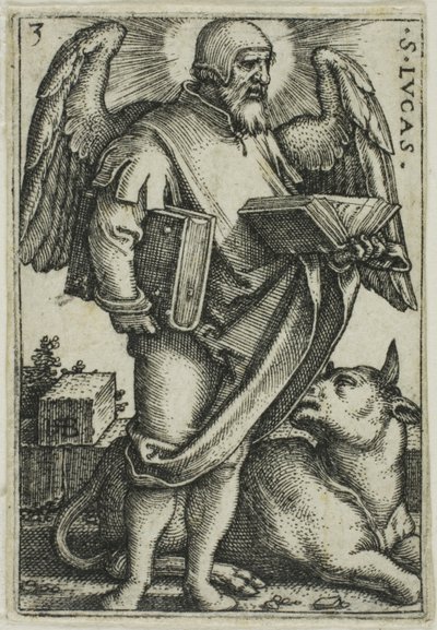Św. Łukasz, z „Czterech Ewangelistów” autorstwa Hans Sebald Beham