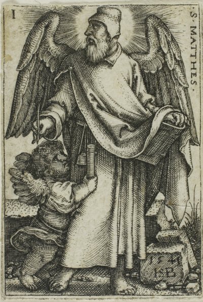 Św. Mateusz, z „Czterech Ewangelistów” autorstwa Hans Sebald Beham