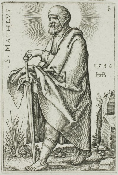 Św. Mateusz, tablica 8 z Dwunastu Apostołów autorstwa Hans Sebald Beham