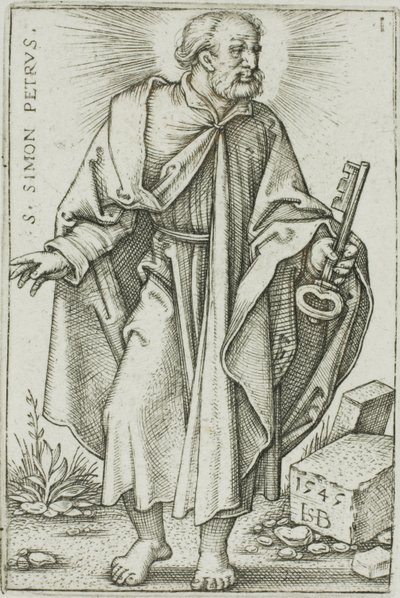 Św. Piotr, tablica 1 z Dwunastu Apostołów autorstwa Hans Sebald Beham