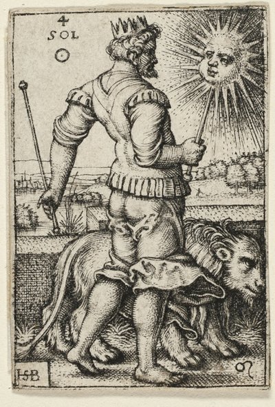 Słońce, płyta czwarta z Siedmiu planet ze zodiakami autorstwa Hans Sebald Beham