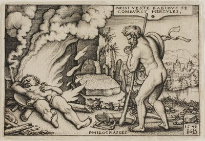 Śmierć Herkulesa, z prac Herkulesa autorstwa Hans Sebald Beham