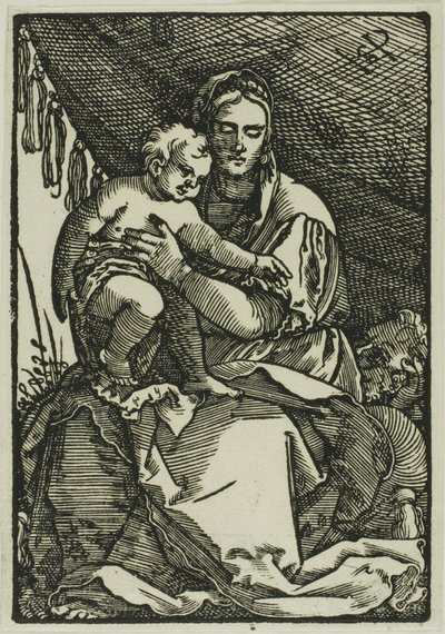 Święta Rodzina pod baldachimem autorstwa Hans Sebald Beham