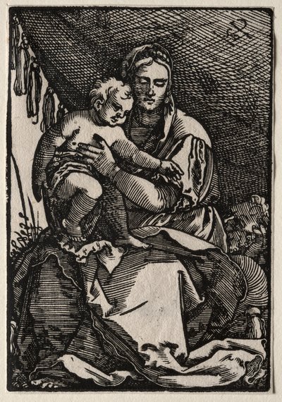 Święta Rodzina pod namiotem. autorstwa Hans Sebald Beham