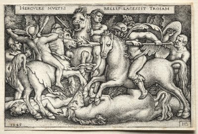 Prace Herkulesa: Herkules podbija Troję autorstwa Hans Sebald Beham