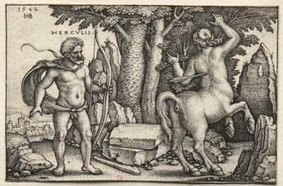 Herkules strzelający do Nessusa autorstwa Hans Sebald Beham