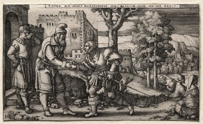 Syn marnotrawny: odejście syna marnotrawnego autorstwa Hans Sebald Beham
