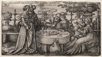 Syn marnotrawny: marnuje swój majątek autorstwa Hans Sebald Beham