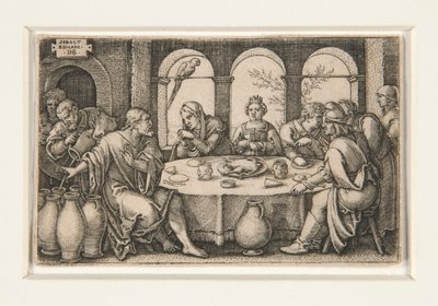 Uczta weselna w Cana autorstwa Hans Sebald Beham