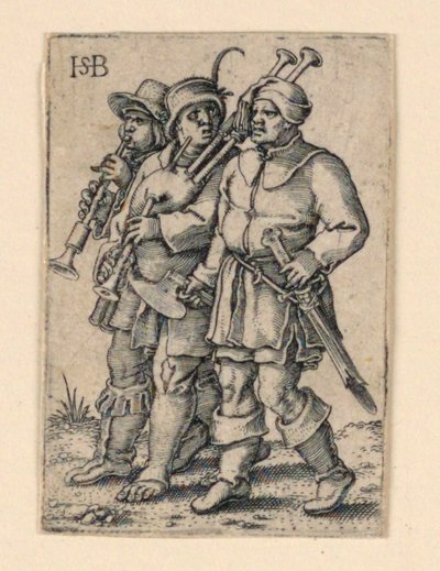 Procesja weselna: Trzech muzyków autorstwa Hans Sebald Beham