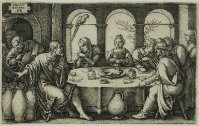 Wesele w Kanie Galilejskiej autorstwa Hans Sebald Beham