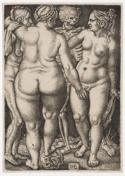 Trzy kobiety i Martwe, c. 1546-50 autorstwa Hans Sebald Beham