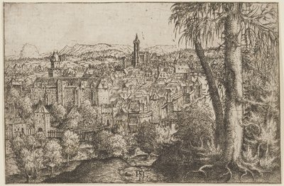 Widok Steyr na Enns autorstwa Hans Sebald Lautensack