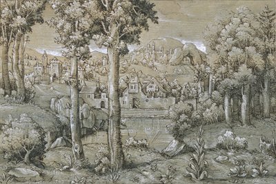 Wyimaginowany krajobraz, 1543. autorstwa Hans Sebald Lautensack