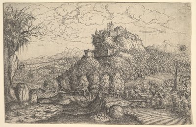 Krajobraz, 1553. autorstwa Hans Sebald Lautensack