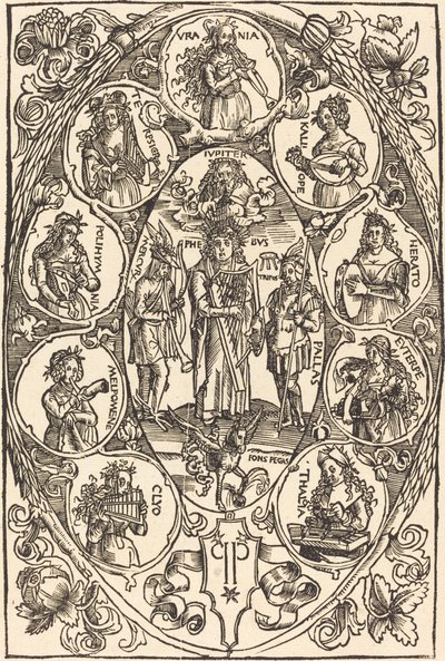 Apollo i muzy autorstwa Hans Süss von Kulmbach