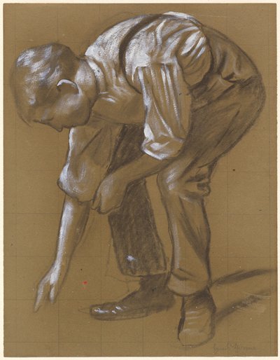 Pochylający się mężczyzna autorstwa Hans Thoma