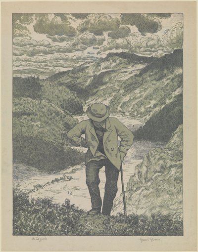 Wędrowiec (Meisterblatt) autorstwa Hans Thoma