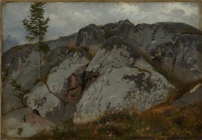 Głazy z małymi jodłami autorstwa Hans Thoma